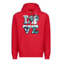 Red love winter Premium Hoodie - CowGirlArtShop