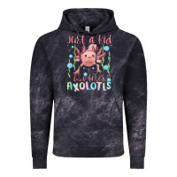 Cloud Black just a kid who loves axolotls Vintage Hoodie - MaliasSmallBusiness