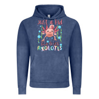 Vintage Denim just a kid who loves axolotls Vintage Hoodie - MaliasSmallBusiness