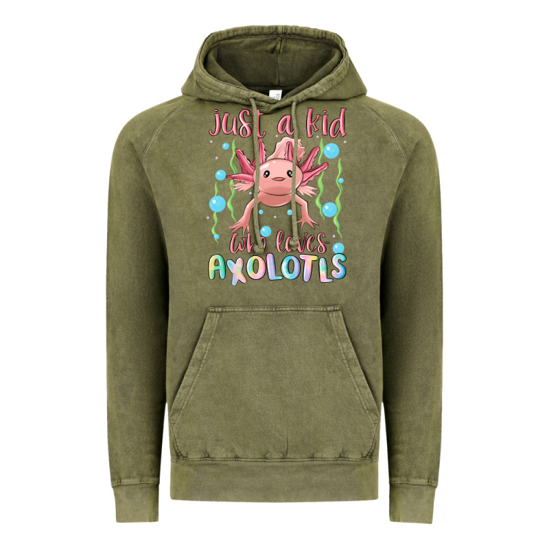 Just A Kid Who Loves Axolotls Vintage Hoodie by MaliasSmallBusiness | Teevron