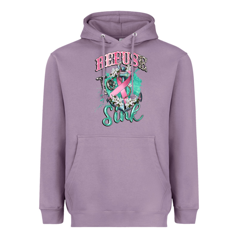 Refuse To Sink Cancer Heavyweight Hoodie by CowGirlArtShop | Teevron