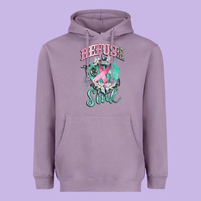 Refuse To Sink Cancer Heavyweight Hoodie Designed By Cowgirlartshop