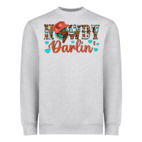 Heather Grey Western Howdy Darlin Heavyweight Sweatshirt - BundleAndBundleShop