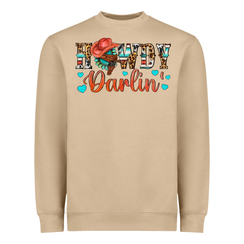 Western Howdy Darlin Heavyweight Sweatshirt by BundleAndBundleShop | Teevron