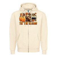 Sandshell Tis' the season Football and light yellow helmet Zipper Hoodie - NancyCooperArtShop