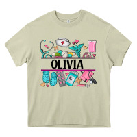Mossy nurse elements with costom name Heavy Core Tee - AdoDesignShop