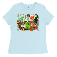Baby Blue cna christmas Ladies Tee - AdoDesignShop