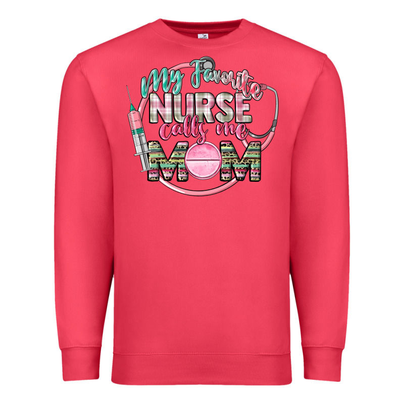 My Favorite Nurse Calls Me Mom Premium Sweatshirt by CowGirlArtShop | Teevron
