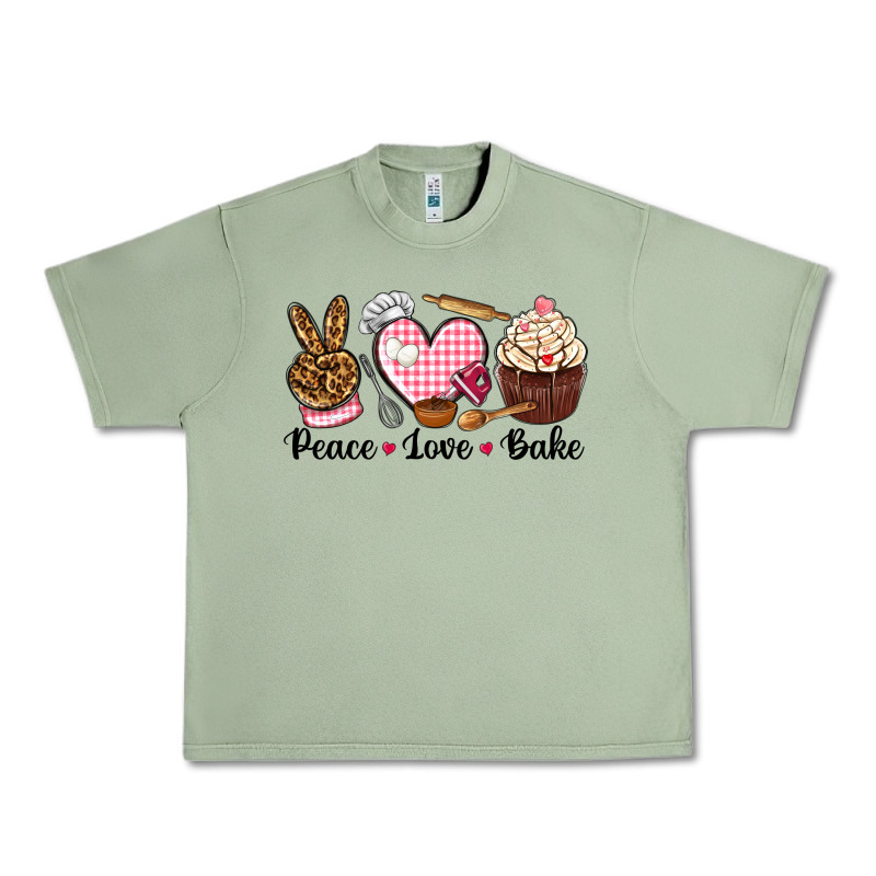 Peace Love Bake Urban Heavy Tee by NancyCooperArtShop | Teevron