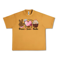Peanut Butter peace love bake Urban Heavy Tee - NancyCooperArtShop