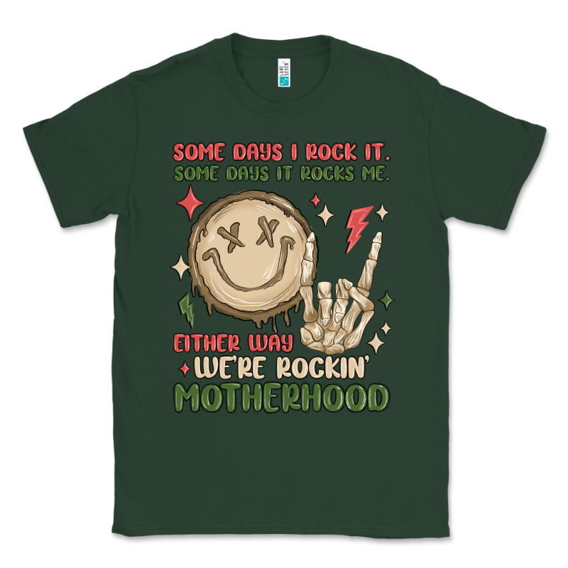 Some Days I Rock It Some Days It Rocks Me Either W Classic Tee by MaliasSmallBusiness | Teevron