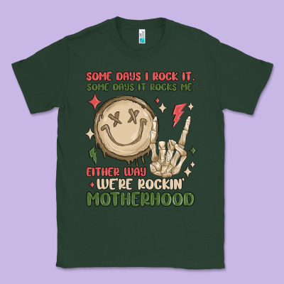 Some Days I Rock It Some Days It Rocks Me Either W Classic Tee Designed By Maliassmallbusiness