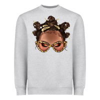 Afro Bantu Knots Hairstyles Messy Bun With Clasp Bbs  2 Heavyweight Sweatshirt | Teevron