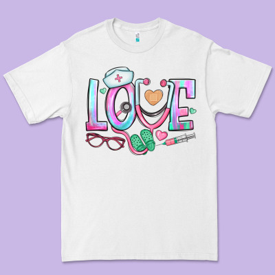 Love Nurse Premium Tee Designed By Bundleandbundleshop