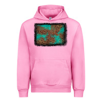 Fuchsia Pink western leopard turquoise glitter tooled leather Urban Hoodie - FaDigitalArtStudio
