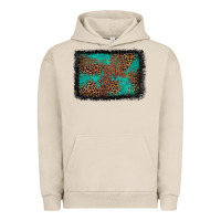 Pigment French Oak western leopard turquoise glitter tooled leather Urban Hoodie - FaDigitalArtStudio