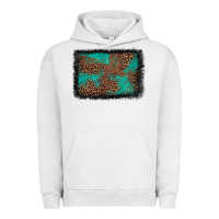 Pigment Lunar Rock western leopard turquoise glitter tooled leather Urban Hoodie - FaDigitalArtStudio