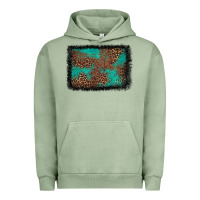Pigment Oil Green western leopard turquoise glitter tooled leather Urban Hoodie - FaDigitalArtStudio