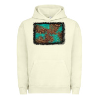 Pigment Pistachio western leopard turquoise glitter tooled leather Urban Hoodie - FaDigitalArtStudio