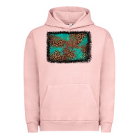 Pigment Salmon western leopard turquoise glitter tooled leather Urban Hoodie - FaDigitalArtStudio