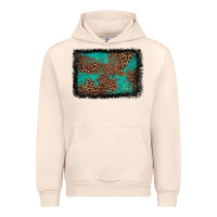 Sandshell western leopard turquoise glitter tooled leather Urban Hoodie - FaDigitalArtStudio