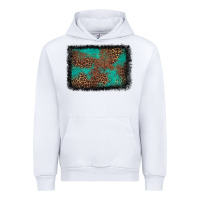 White western leopard turquoise glitter tooled leather Urban Hoodie - FaDigitalArtStudio