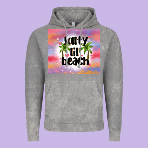Salty Lil' Beach Vintage Hoodie Designed By Maliassmallbusiness