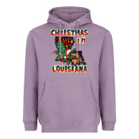 Lavender christmas in louisiana Heavyweight Hoodie - CowGirlArtShop