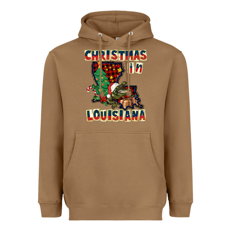 Christmas In Louisiana Heavyweight Hoodie by CowGirlArtShop | Teevron