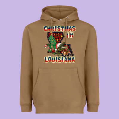 Christmas In Louisiana Heavyweight Hoodie Designed By Cowgirlartshop