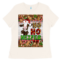 Bone Christmas Ho Ho Ho Heifer Ladies Tee - Artiststas
