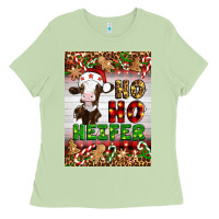 Matcha Christmas Ho Ho Ho Heifer Ladies Tee - Artiststas