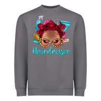 Storm Afro Bantu Knots Red Hairdresser With Leopard Glasses Bbs Heavyweight Sweatshirt - BundleAndBundleShop