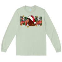 Matcha Western Mom With Woman In Santa Hat Long Sleeve Tee - BundleAndBundleShop