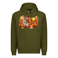 Army Green chinese new year 2023 rabbit year Premium Hoodie - CowGirlArtShop