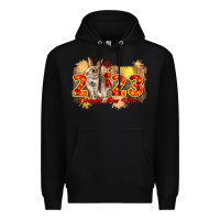 Black chinese new year 2023 rabbit year Premium Hoodie - CowGirlArtShop