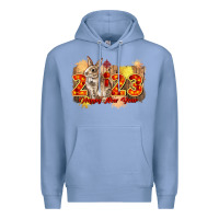 Colony Blue chinese new year 2023 rabbit year Premium Hoodie - CowGirlArtShop