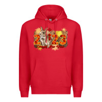 Red chinese new year 2023 rabbit year Premium Hoodie - CowGirlArtShop