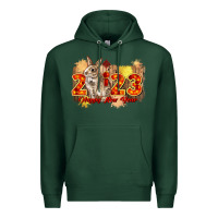 Sports Green chinese new year 2023 rabbit year Premium Hoodie - CowGirlArtShop