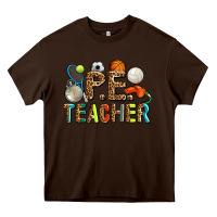 Chocolate Brown pe teacher Heavy Core Tee - AdoDesignShop