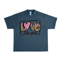 Midnight Navy love like jesus Urban Heavy Tee - MaliasSmallBusiness