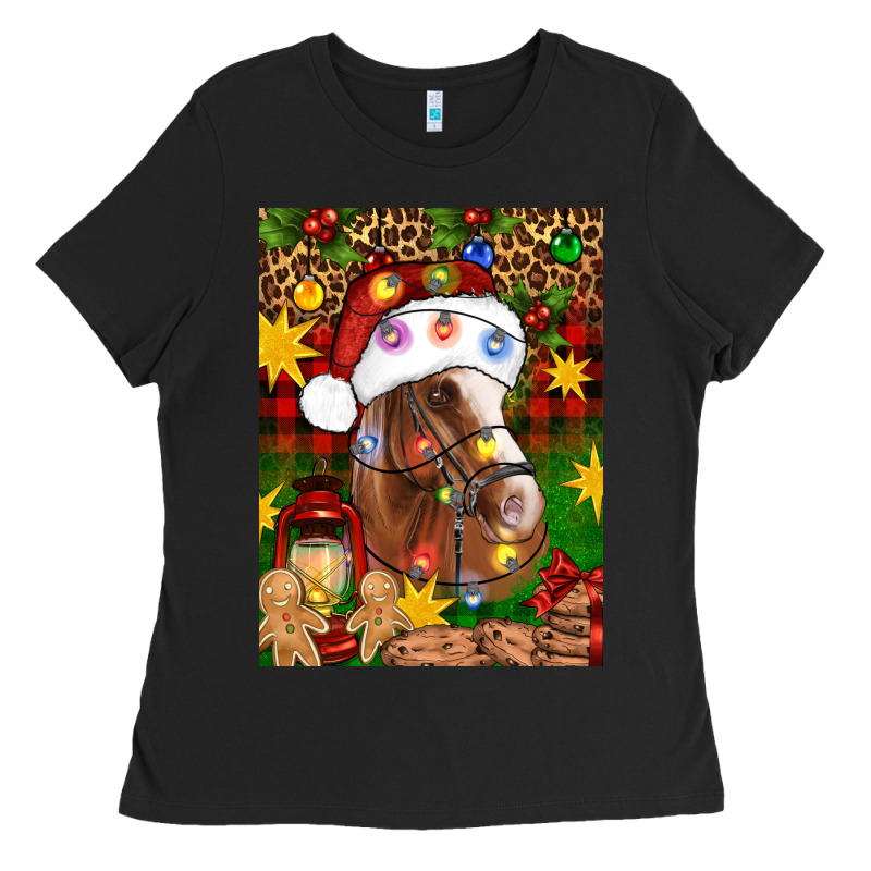 Christmas Horse Ladies Tee by Artiststas | Teevron