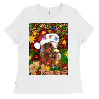 White Christmas horse Ladies Tee - Artiststas