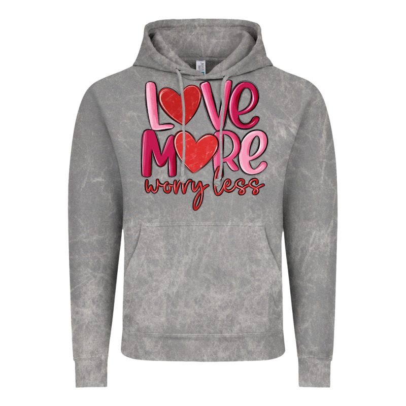 Love More Worry Less Vintage Hoodie by MaliasSmallBusiness | Teevron