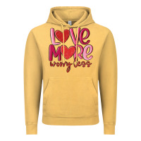 Vintage Mustard love more worry less Vintage Hoodie - MaliasSmallBusiness
