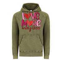 Vintage Olive love more worry less Vintage Hoodie - MaliasSmallBusiness