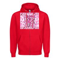 Red Faith hope cure Cancer Zipper Hoodie - NancyCooperArtShop