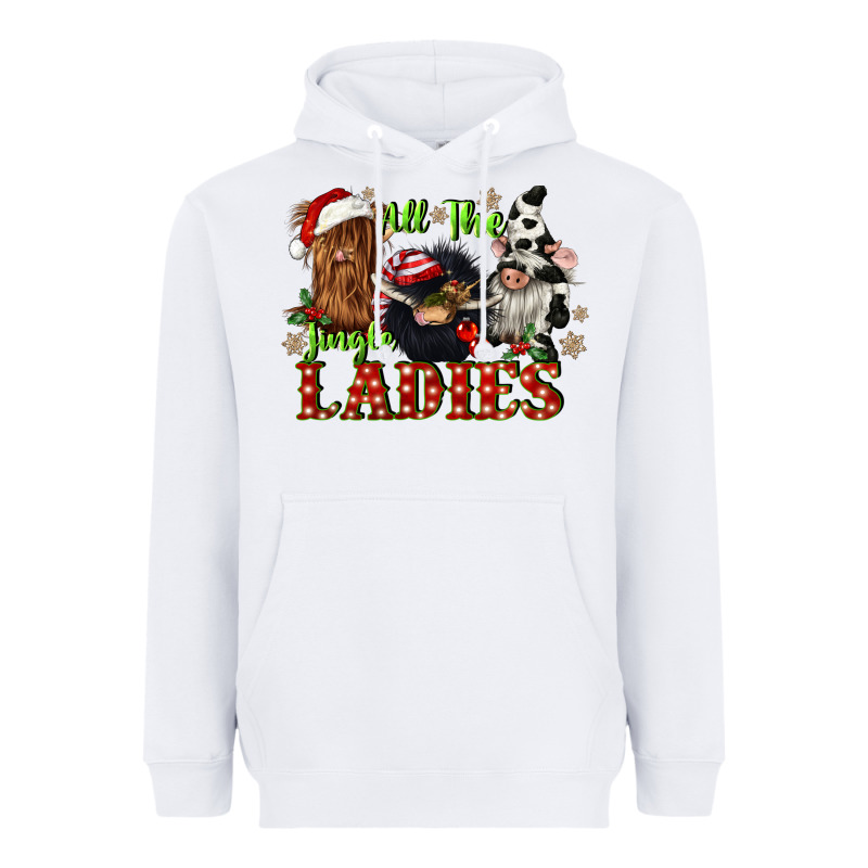 All The Jingle Ladies Heavyweight Hoodie by CowGirlArtShop | Teevron