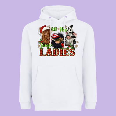 All The Jingle Ladies Heavyweight Hoodie Designed By Cowgirlartshop