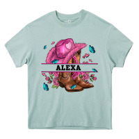 Arona pink costom name cowgirl hat and roses Heavy Core Tee - AdoDesignShop